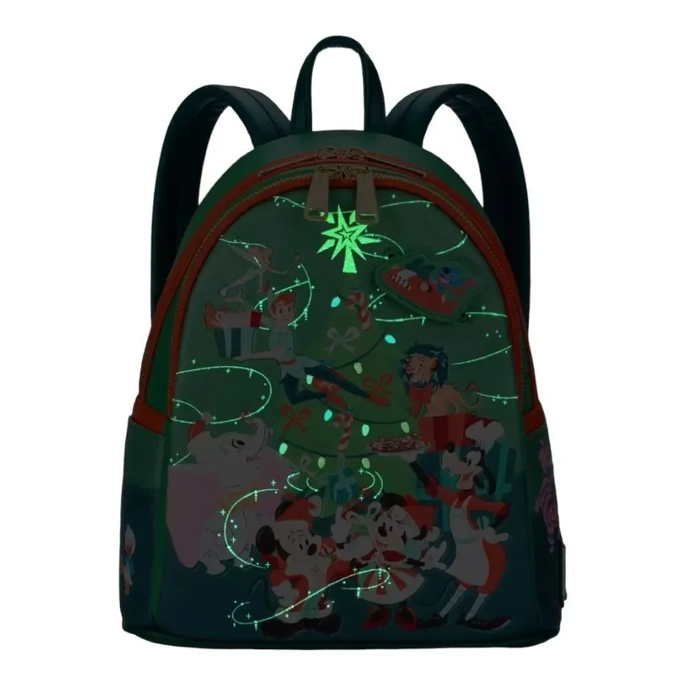 LOUNGEFLY Disney 2023 Christmas Mini Backpack & Ears Bundle Glow in Dark